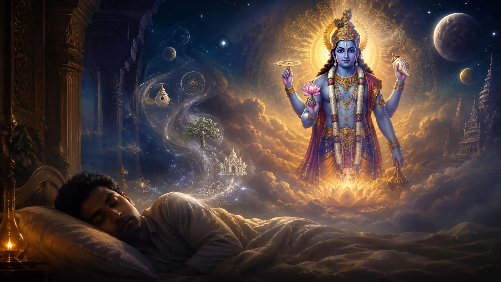 Dream of Seeing Vishnu in Divine Form